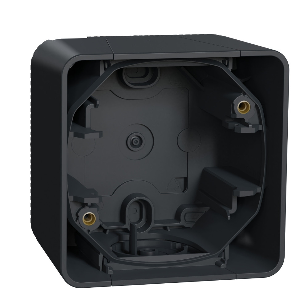 Одномісний бокс для поверхневого монтажу IP55, чорний Mureva Styl Schneider Electric MUR37911