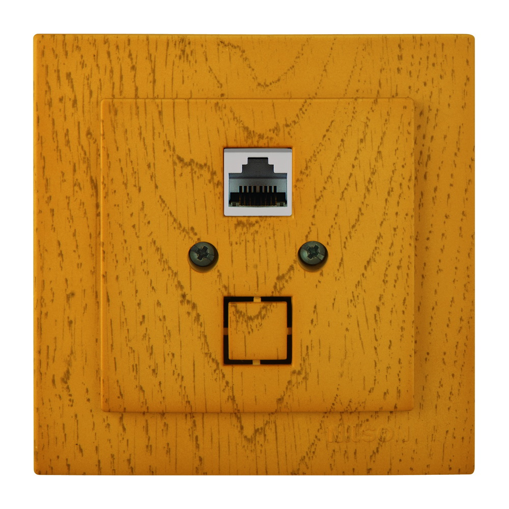 Розетка Nilson Touran дуб комп'ютерна CAT5e RJ45