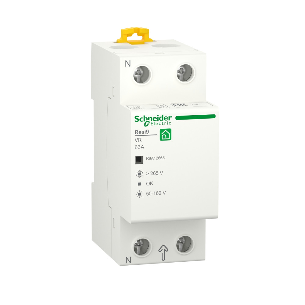 Реле напруги RESI9 Schneider Electric 63A, 1P+N, 230 В, 50 Гц