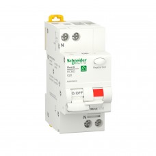 Диференційний автоматичний вимикач RESI9 Schneider Electric 20 А, 30 мA, 1P+N, 6кA, крива С, тип АС
