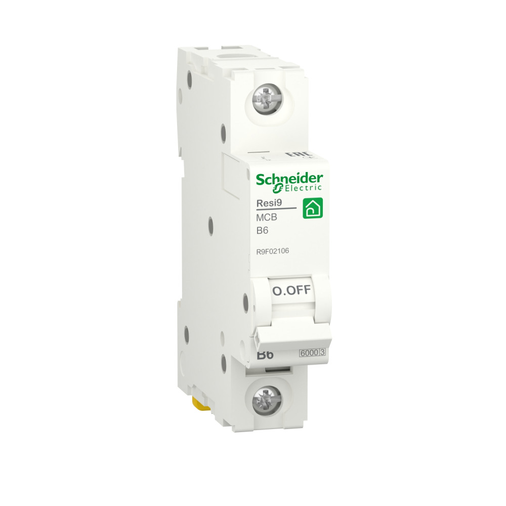 Автоматичний вимикач RESI9 Schneider Electric 6 A, 1P, крива В, 6кА