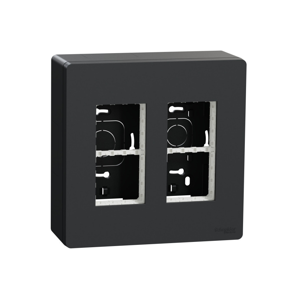 Блок unica system+ відкрита вставка 2х2 антрацит
