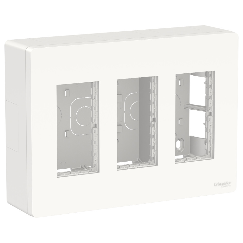 Блок unica system+ відкртита вставка 3х2 білий