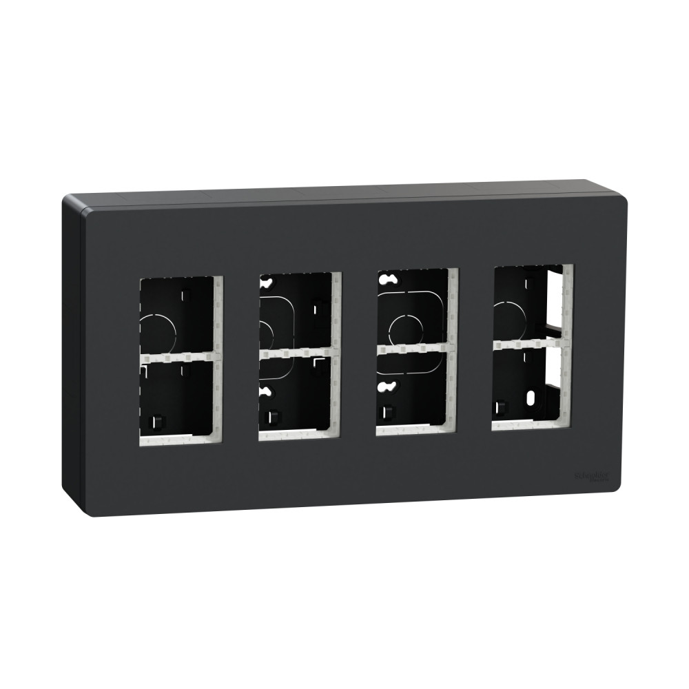 Блок unica system+ відкрита вставка 4х2 антрацит
