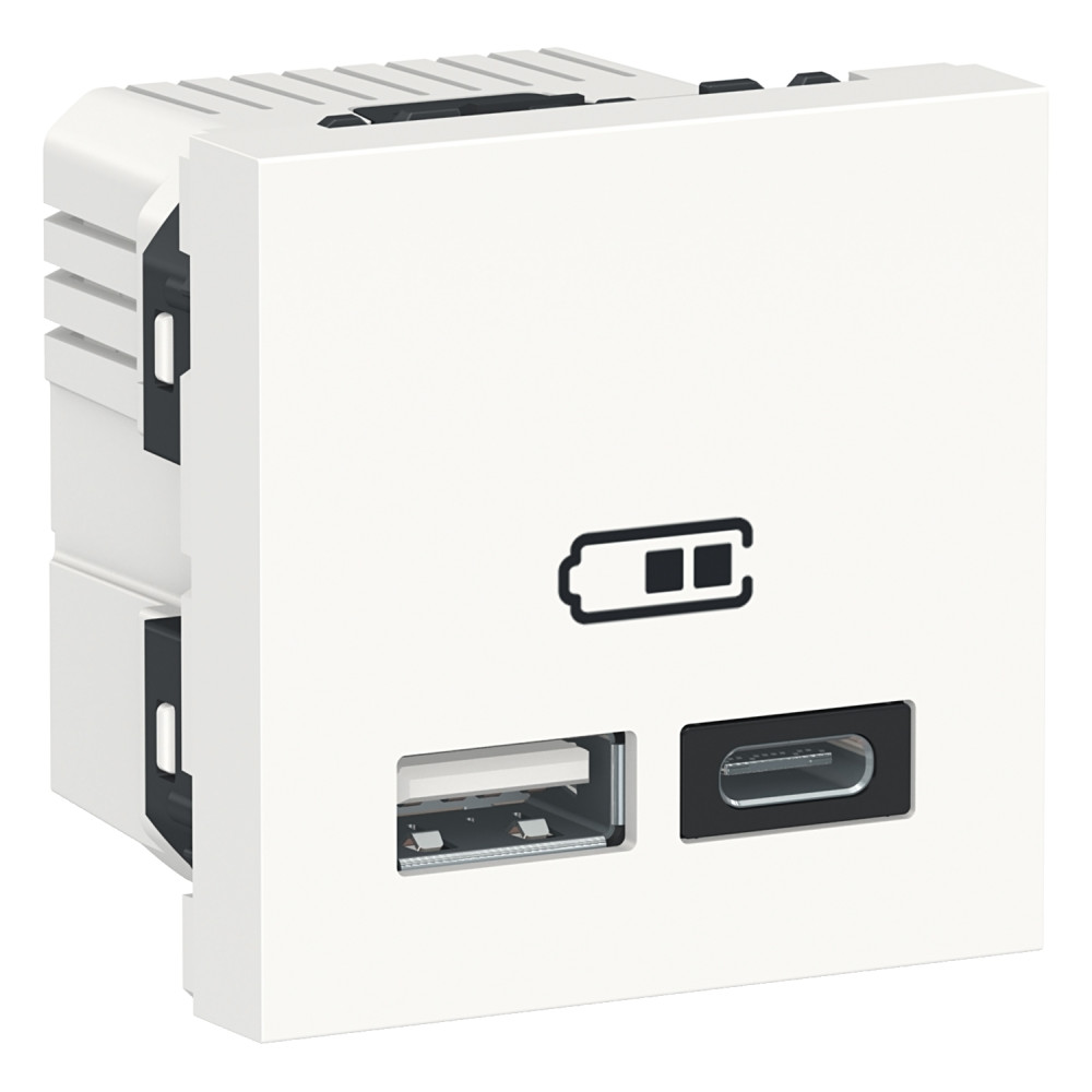 Подвійна USB розетка A+C білий