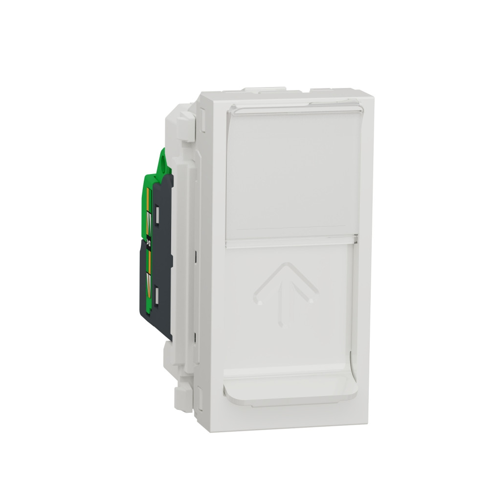 Розетка комп'ютерна RJ45, одинарна, категорія 5 UTP, 1  модуль, білий
