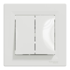Выключатель двуклавишный Schneider Electric Asfora Белый EPH0300121