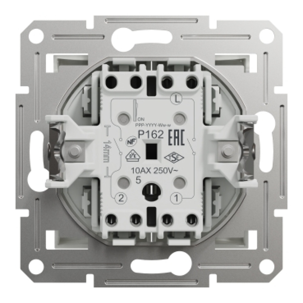 Вимикач двоклавішний Schneider Electric Asfora Білий EPH0370121 (без рамки)