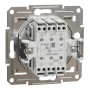 Выключатель двухклавишный проходной Schneider Electric Asfora Слоновая кость EPH0670123 (без рамки)