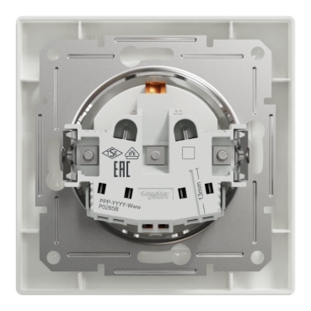 Розетка с заземлением 16А Schneider Electric Asfora Белый EPH2900121
