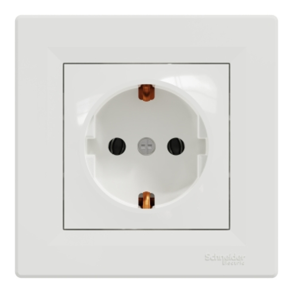 Розетка с заземлением 16А Schneider Electric Asfora Белый EPH2900121