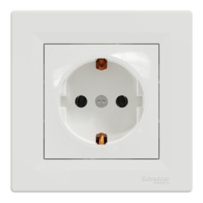 Розетка із заземленням 16А Schneider Electric Asfora Білий EPH2900121