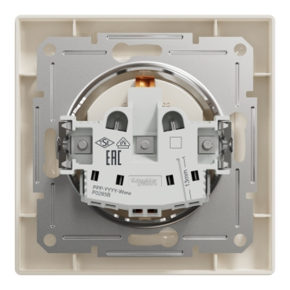 Розетка с заземлением 16А Schneider Electric Asfora Слоновая кость EPH2900123