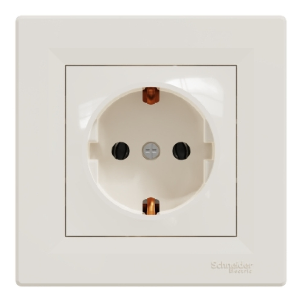 Розетка с заземлением 16А Schneider Electric Asfora Слоновая кость EPH2900123