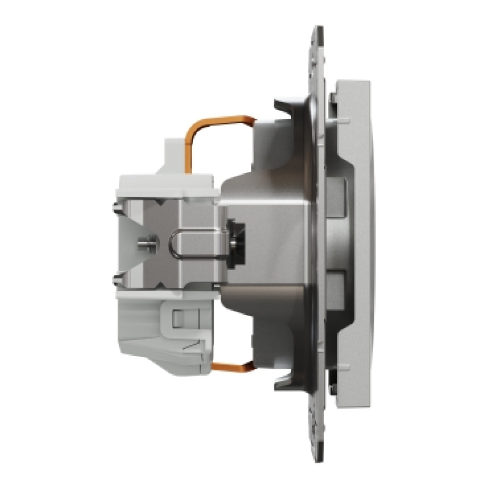 Розетка с заземлением 16А Schneider Electric Asfora Алюминий EPH2900161