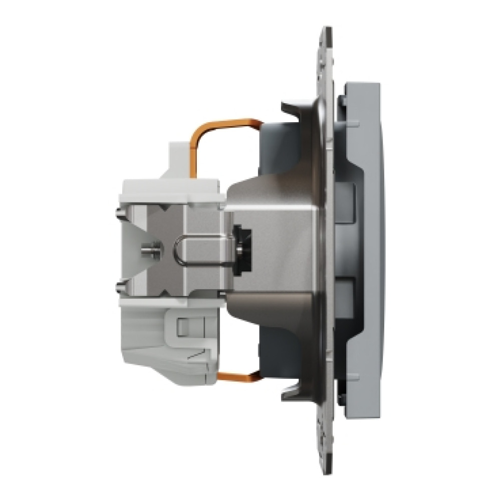Розетка с заземлением 16А Schneider Electric Asfora Сталь EPH2900162