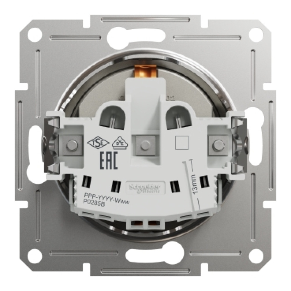 Розетка с заземлением 16А Schneider Electric Asfora Бронза EPH2900169