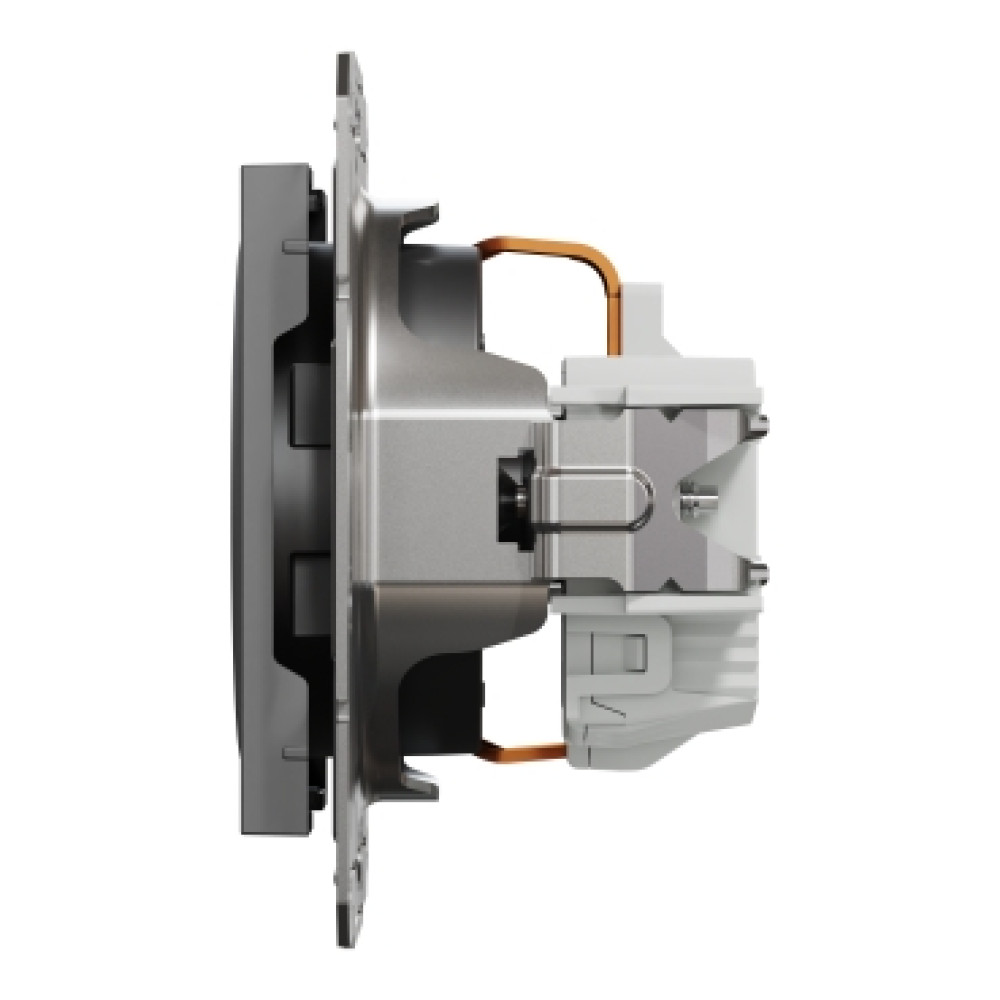 Розетка с заземлением 16А Schneider Electric Asfora Антрацит EPH2900171