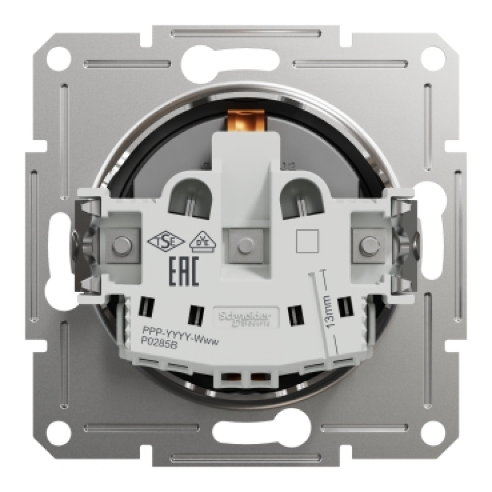 Розетка с заземлением 16А Schneider Electric Asfora Антрацит EPH2900171