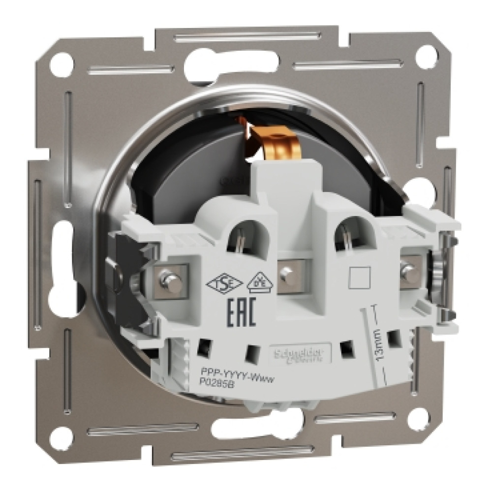 Розетка с заземлением 16А Schneider Electric Asfora Антрацит EPH2900171