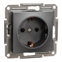 Розетка с заземлением 16А Schneider Electric Asfora Антрацит EPH2900171