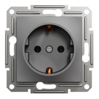 Розетка с заземлением 16А Schneider Electric Asfora Антрацит EPH2900171