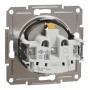Розетка с заземлением и защитными шторками 16А Schneider Electric Asfora Бронза EPH2900269