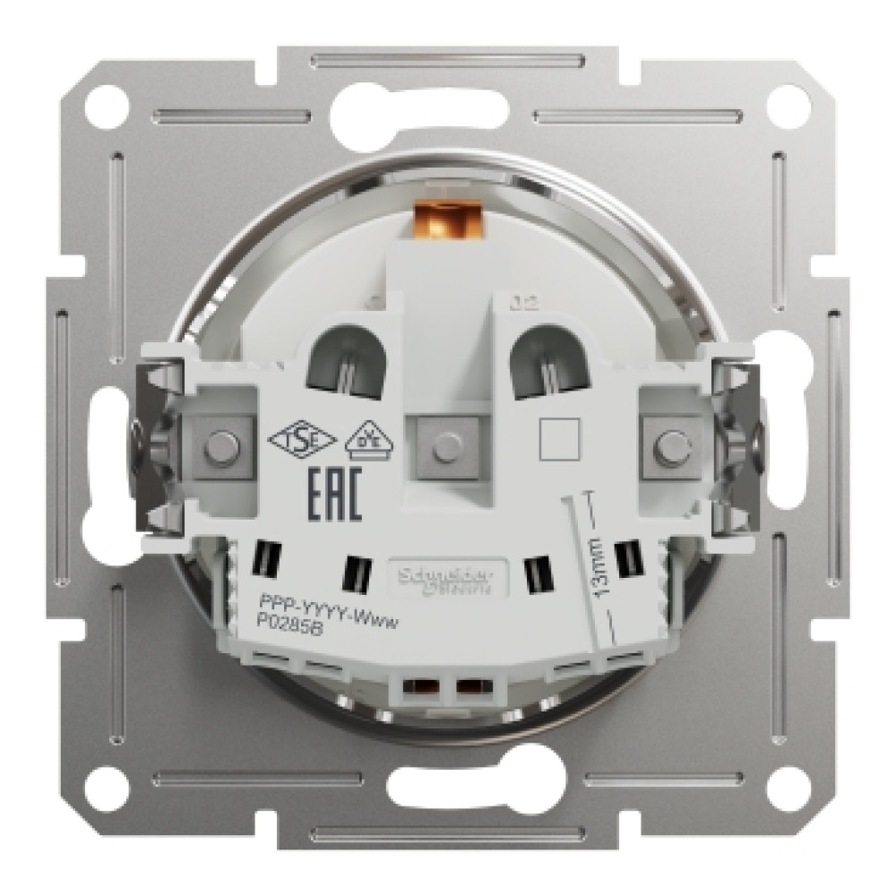 Розетка із заземленням Schneider Electric Asfora Білий EPH2970121 (без рамки)