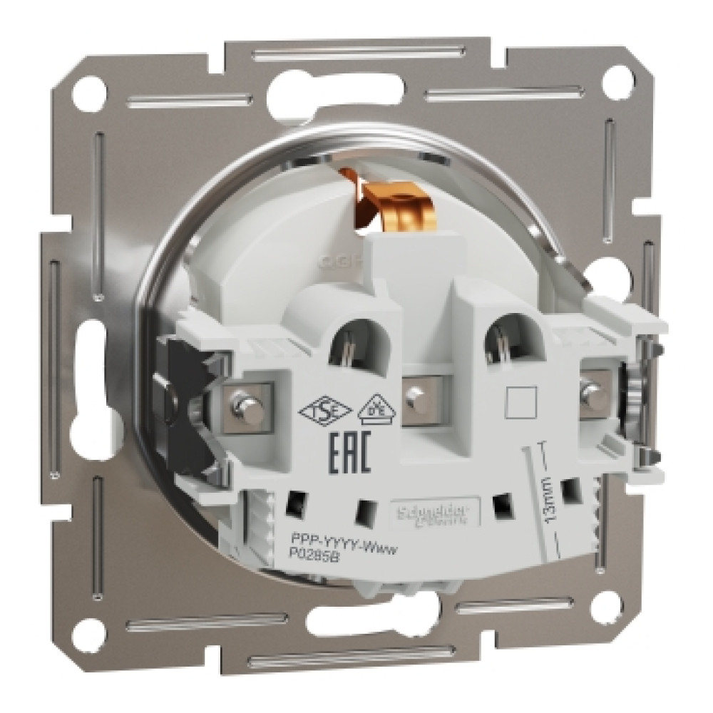 Розетка із заземленням Schneider Electric Asfora Білий EPH2970121 (без рамки)