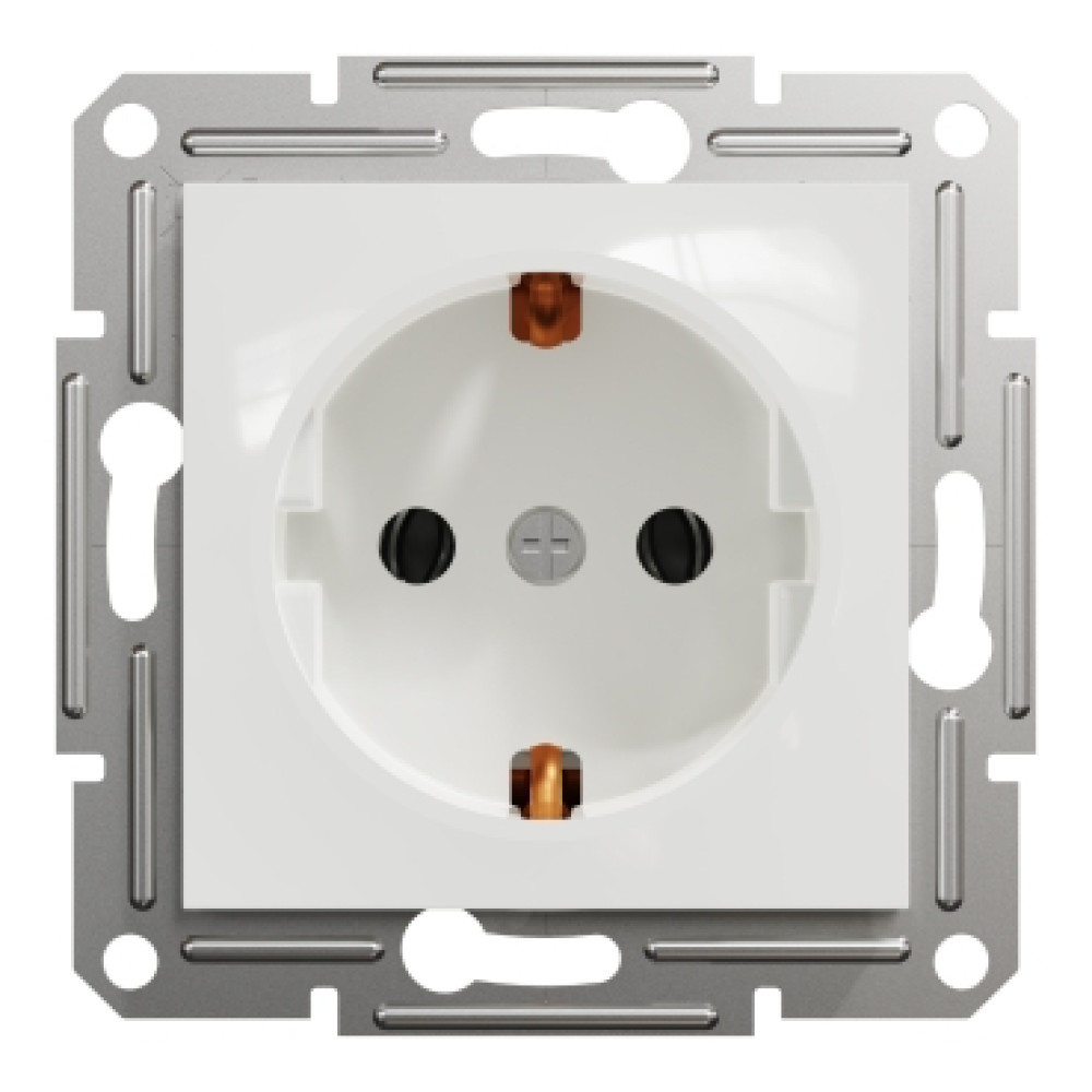 Розетка із заземленням Schneider Electric Asfora Білий EPH2970121 (без рамки)