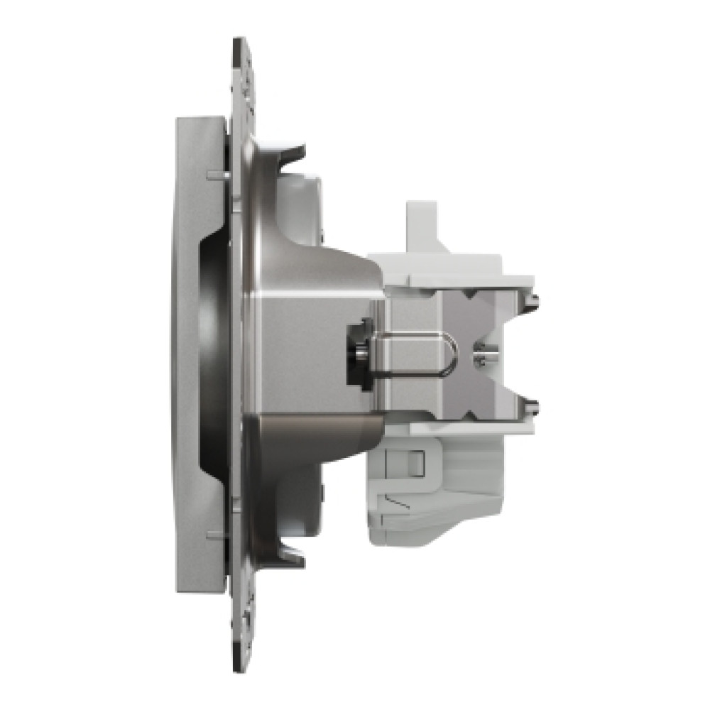 Розетка без заземления 16А Schneider Electric Asfora Алюминий EPH3000161