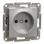 Розетка без заземления 16А Schneider Electric Asfora Алюминий EPH3000161