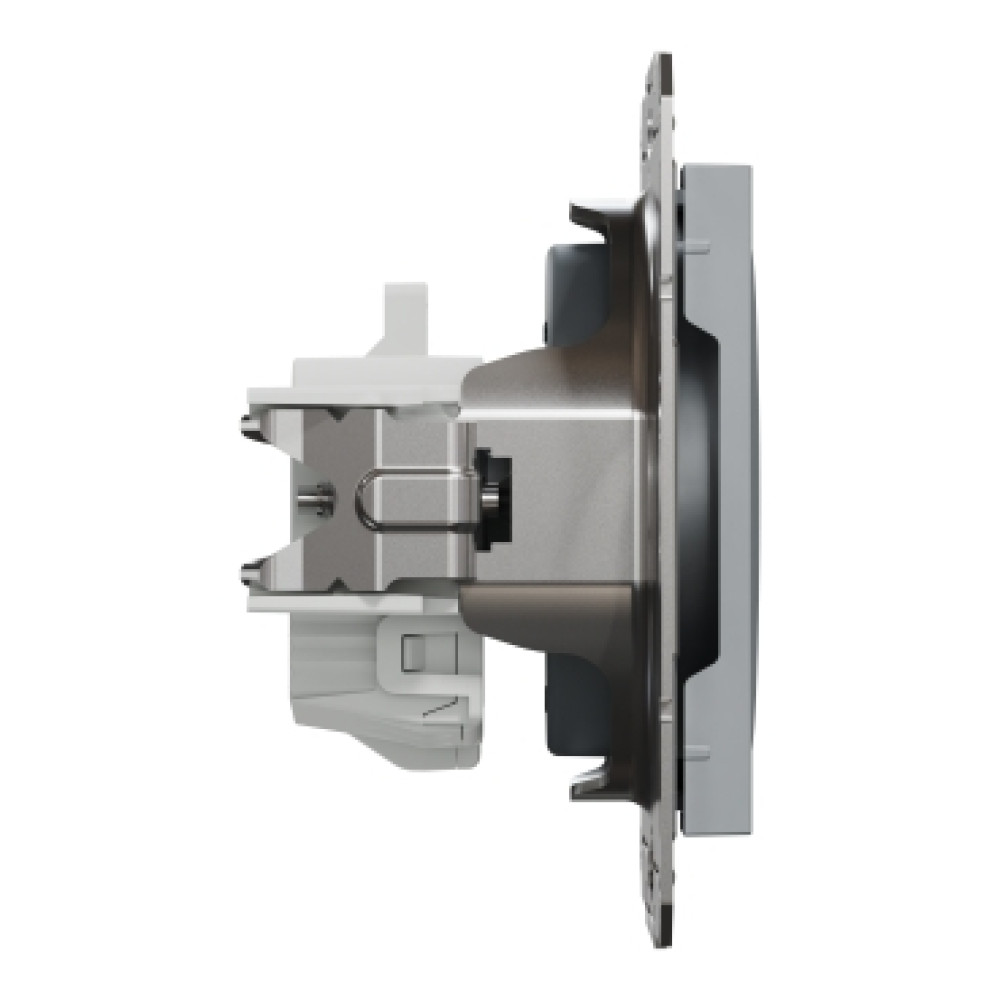 Розетка без заземления 16А Schneider Electric Asfora Сталь EPH3000162