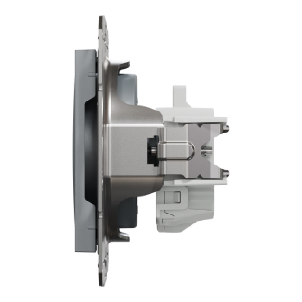 Розетка без заземления 16А Schneider Electric Asfora Сталь EPH3000162