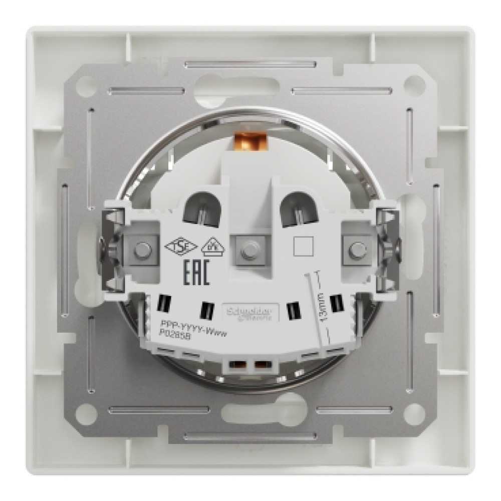 Розетка с крышкой и заземлением 16А Schneider Electric Asfora Белый EPH3100121