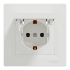 Розетка с крышкой и заземлением 16А Schneider Electric Asfora Белый EPH3100121