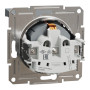 Розетка с заземлением и крышкой 16А Schneider Electric Asfora Сталь EPH3100162