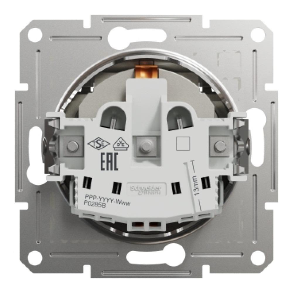Розетка с крышкой и заземлением 16А Schneider Electric Asfora Бронза EPH3100169
