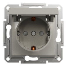 Розетка с крышкой и заземлением 16А Schneider Electric Asfora Бронза EPH3100169