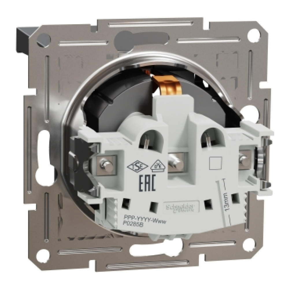 Розетка с крышкой и заземлением 16А Schneider Electric Asfora Антрацит EPH3100171