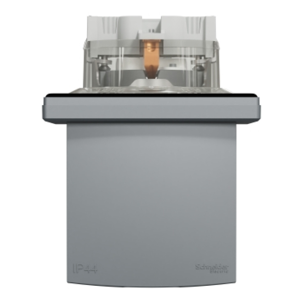 Розетка с заземлением и крышкой IP44 16А Schneider Electric Asfora Сталь EPH3100362