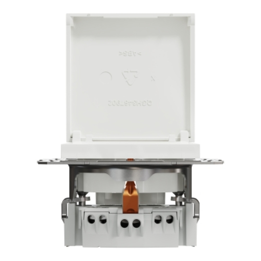 Розетка с крышкой и заземлением Schneider Electric Asfora Белый EPH3170121 (без рамки)