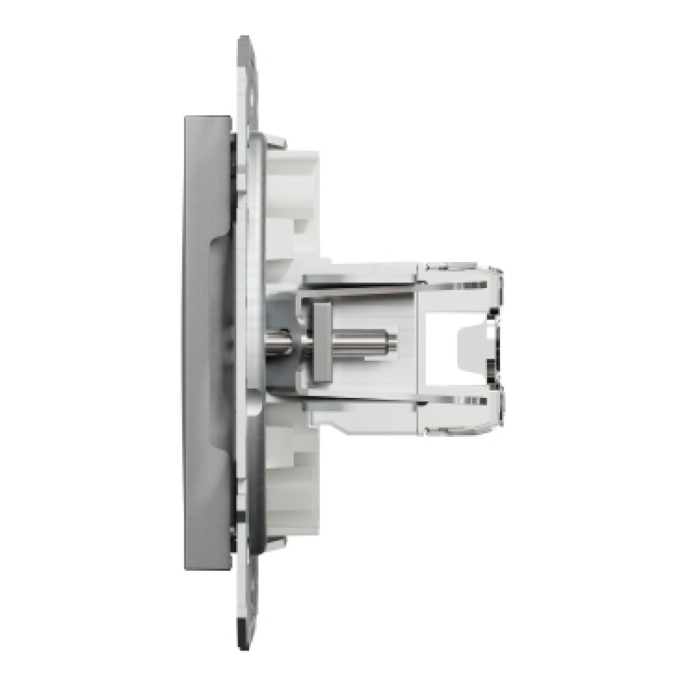 Розетка компьютерная RJ45 cat5e UTP Schneider Electric Asfora Алюминий EPH4300161
