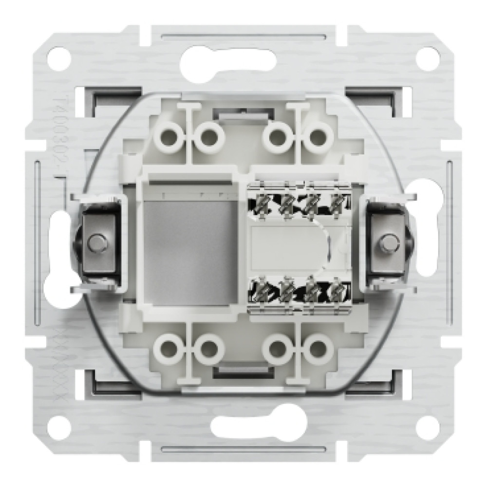 Розетка компьютерная RJ45 cat5e UTP Schneider Electric Asfora Алюминий EPH4300161