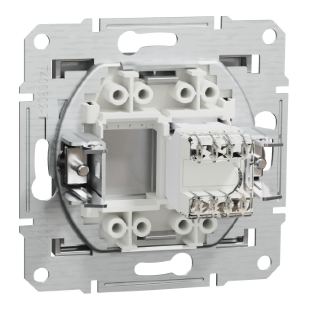 Розетка компьютерная RJ45 cat5e UTP Schneider Electric Asfora Алюминий EPH4300161