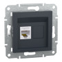 Розетка компьютерная RJ45 cat5e UTP Schneider Electric Asfora Антрацит EPH4300171 Розетка компьютерная RJ45 cat5e UTP Schneider Electric Asfora Антрацит EPH4300171