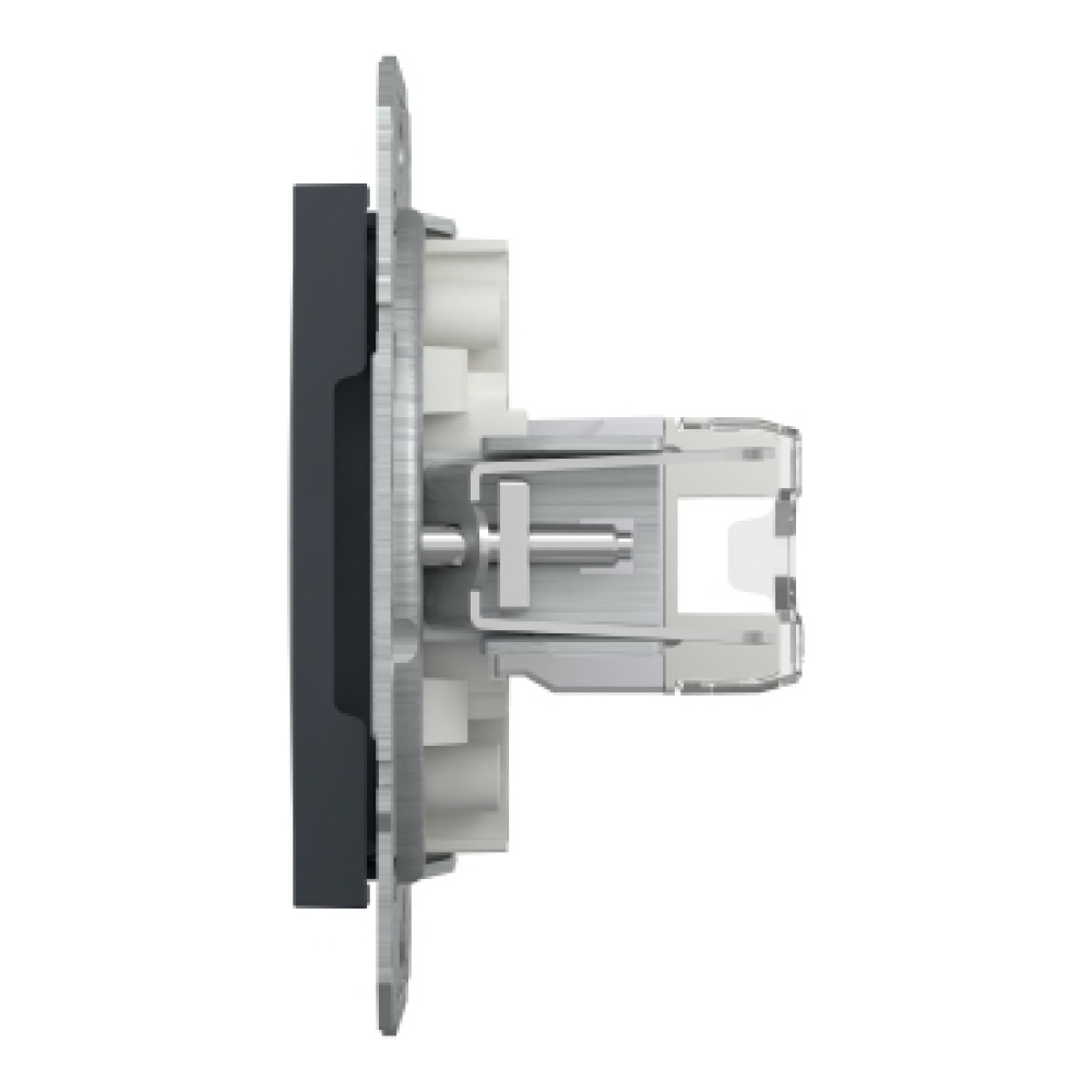 Розетка компьютерная RJ45 cat5e UTP Schneider Electric Asfora Антрацит EPH4300171