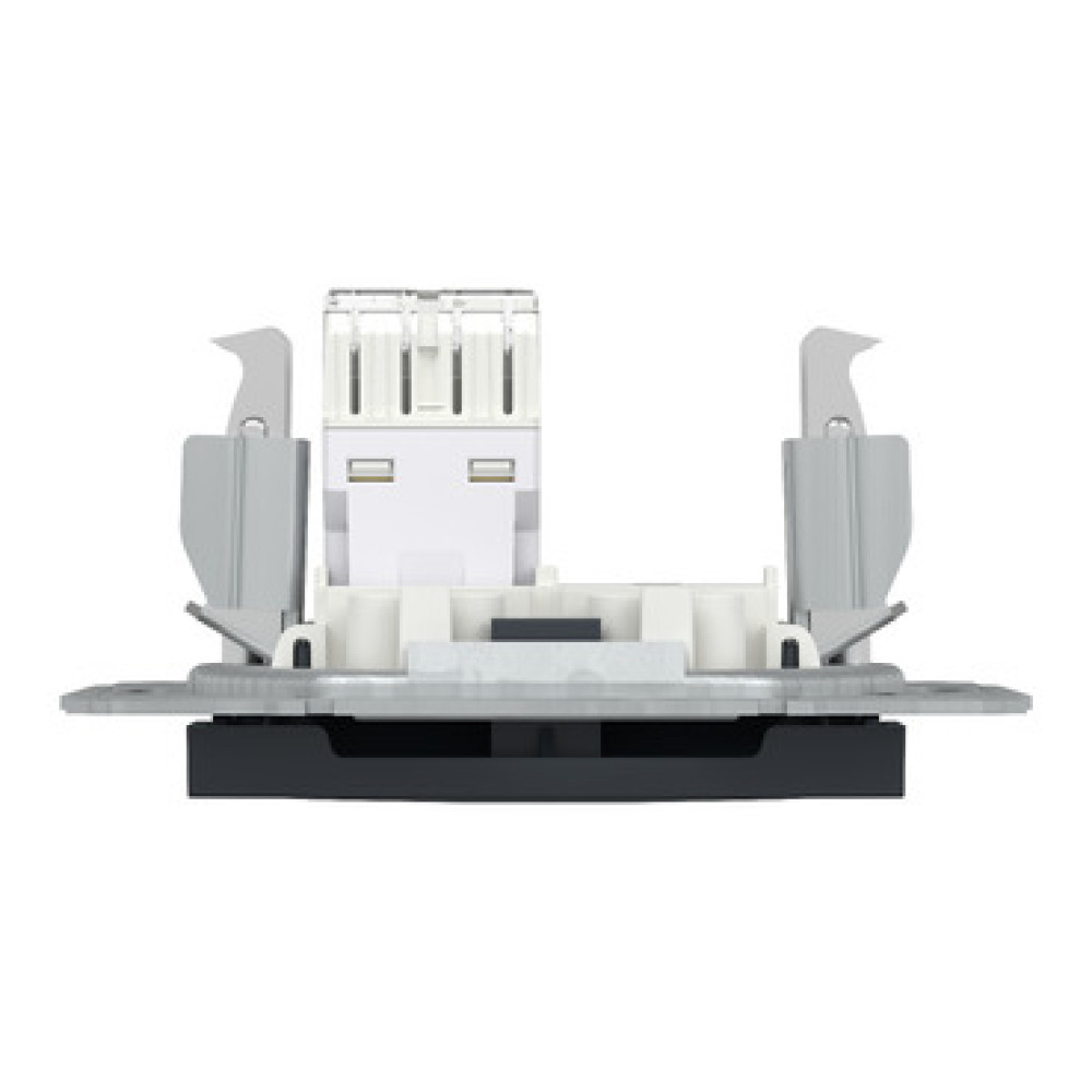 Розетка компьютерная RJ45 cat5e UTP Schneider Electric Asfora Антрацит EPH4300171