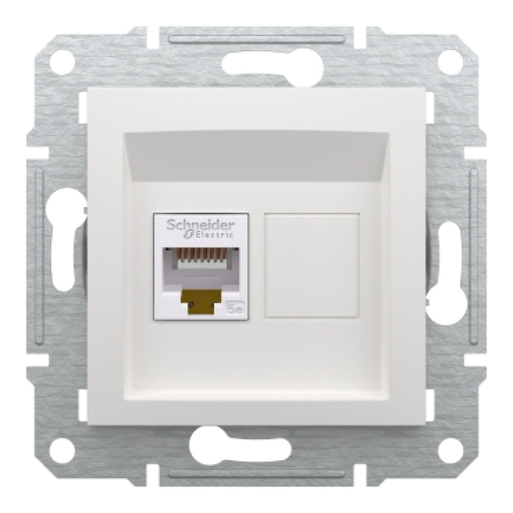 Розетка компьютерная RJ45 cat5e UTP Schneider Electric Asfora Белый EPH4370121 (без рамки)