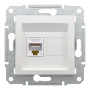 Розетка компьютерная RJ45 cat5e UTP Schneider Electric Asfora Белый EPH4370121 (без рамки)
